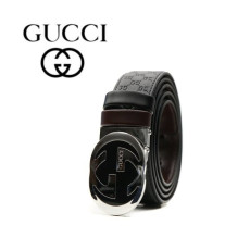 GUCCI 구찌 GG클래식버클 자가드레더 벨트