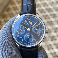 IWC 아이더블유씨  포르투기저 퍼페츄얼 캘린더 화이트골드 블루다이얼