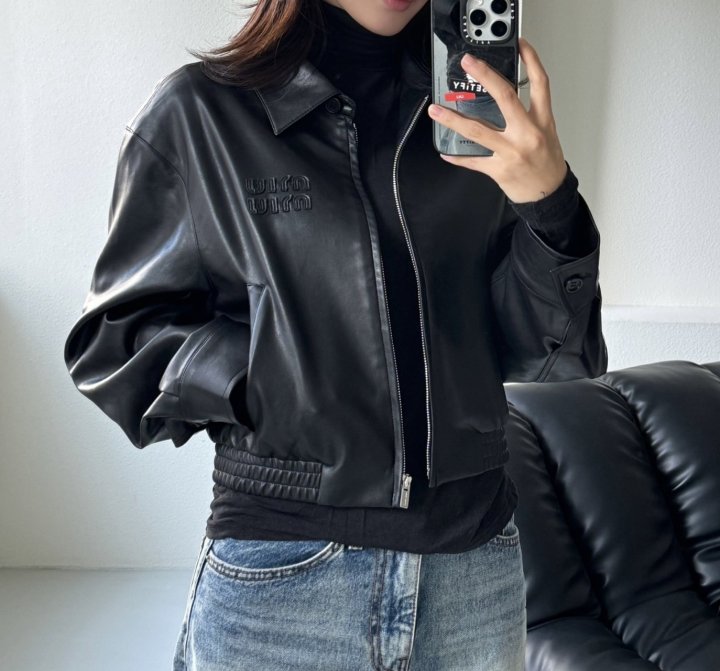 MIUMIU 미우미우 나파 레더 자켓