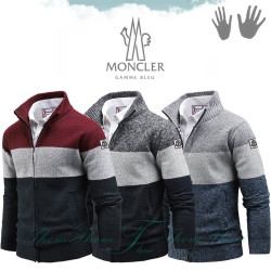 MONCLER 몽클레어 그레이 니트 기모 집업