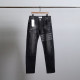 THOM BROWNE 톰브라운 사선완장 도그 프린팅 흑 청바지