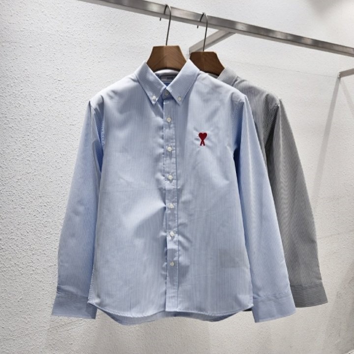 AMI 아미 스트라이프 셔츠