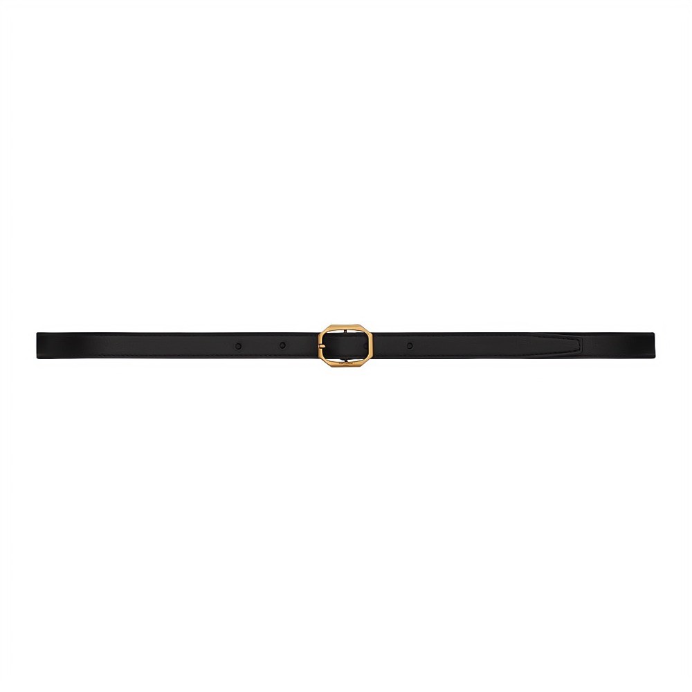 SAINT LAURENT 세인트로랑 가죽 프레임 버클 슬림 벨트 732560 (15mm) 2COLOR