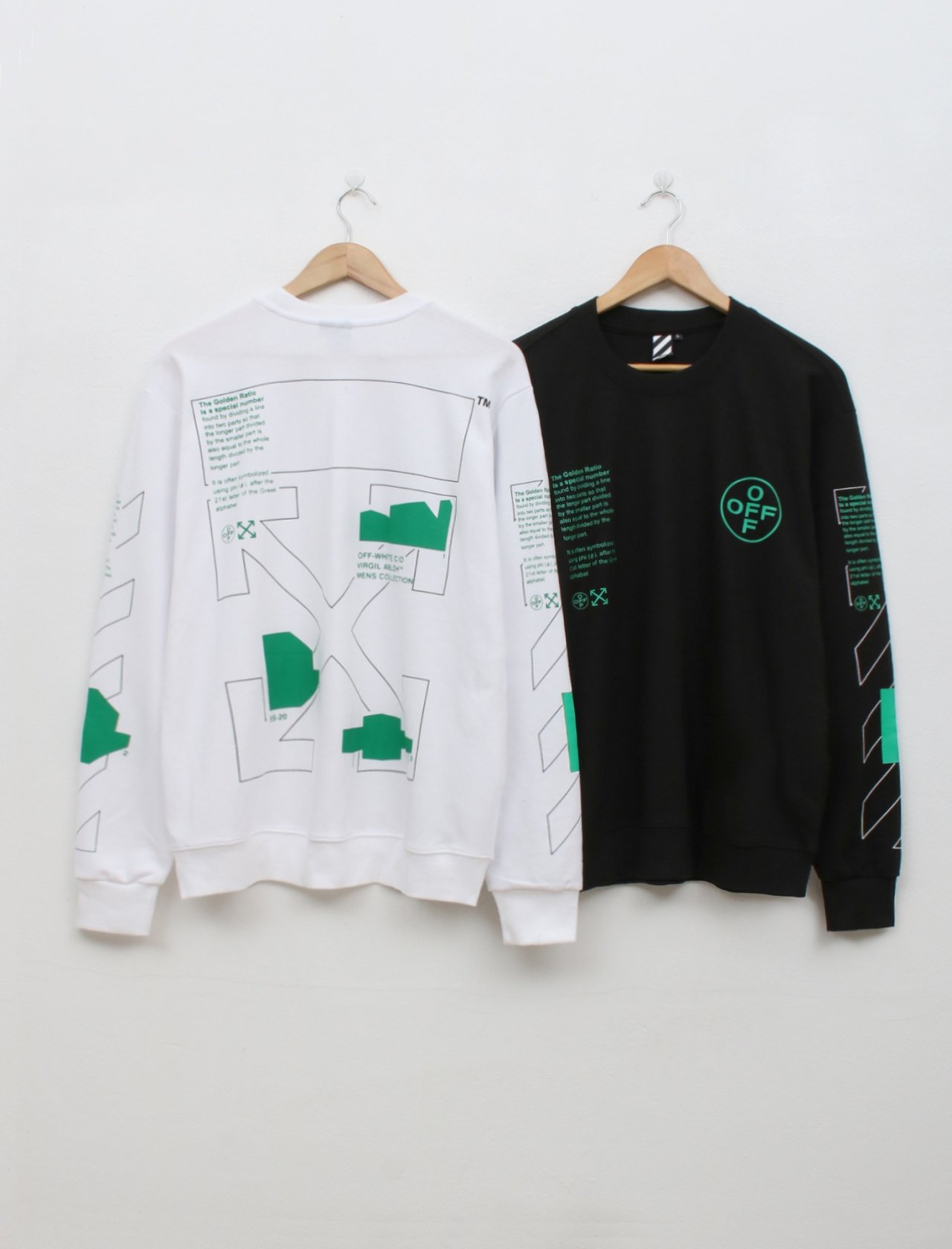 OFF-WHITE 오프화이트 라티오 그린 맨투맨