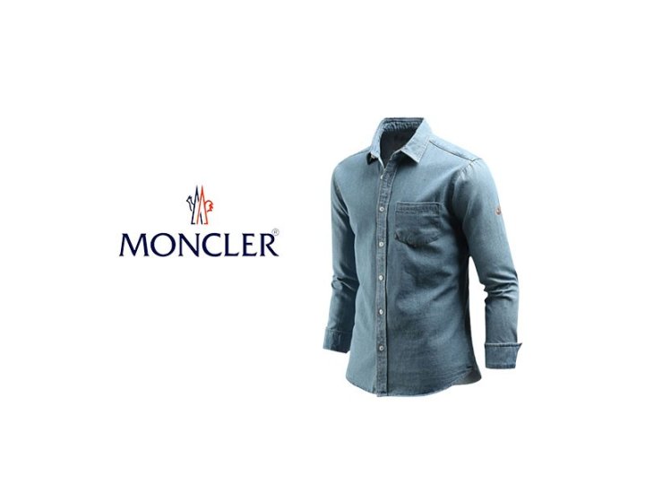 MONCLER 몽클레어 빈티지 데님 세미 슬림 셔츠