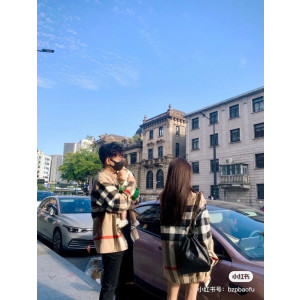 BURBERRY 버버리 체크 울 자켓