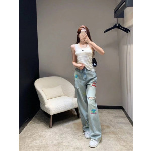  CHANEL 샤넬 코코자수 청바지