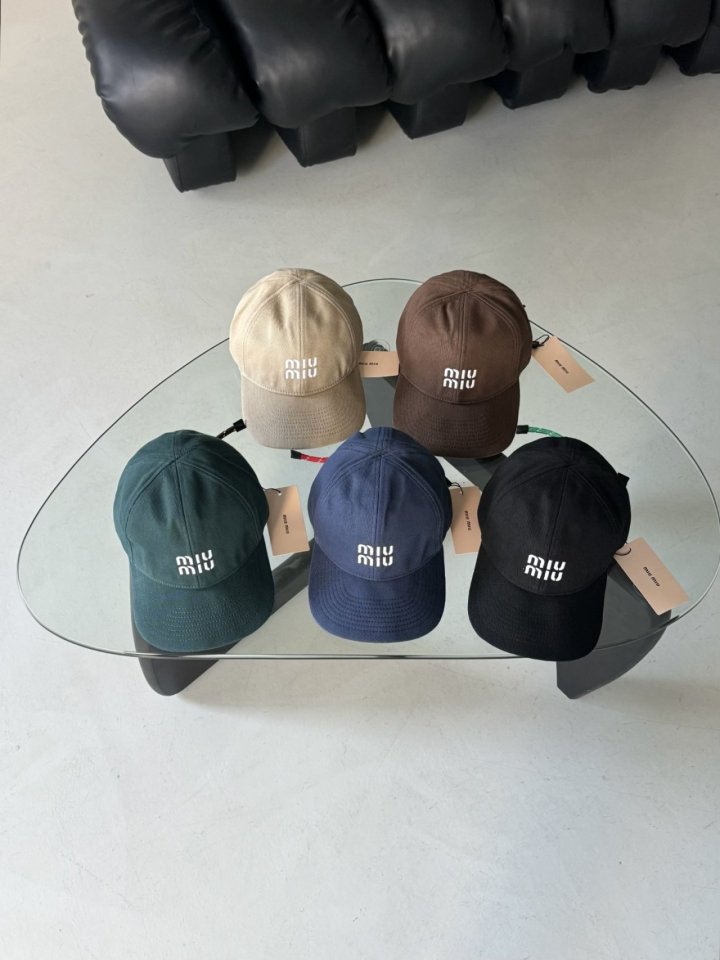 MIUMIU 미우미우 데님 끈 볼캡