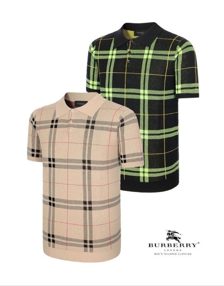 BURBERRY 버버리 반팔 니트 카라
