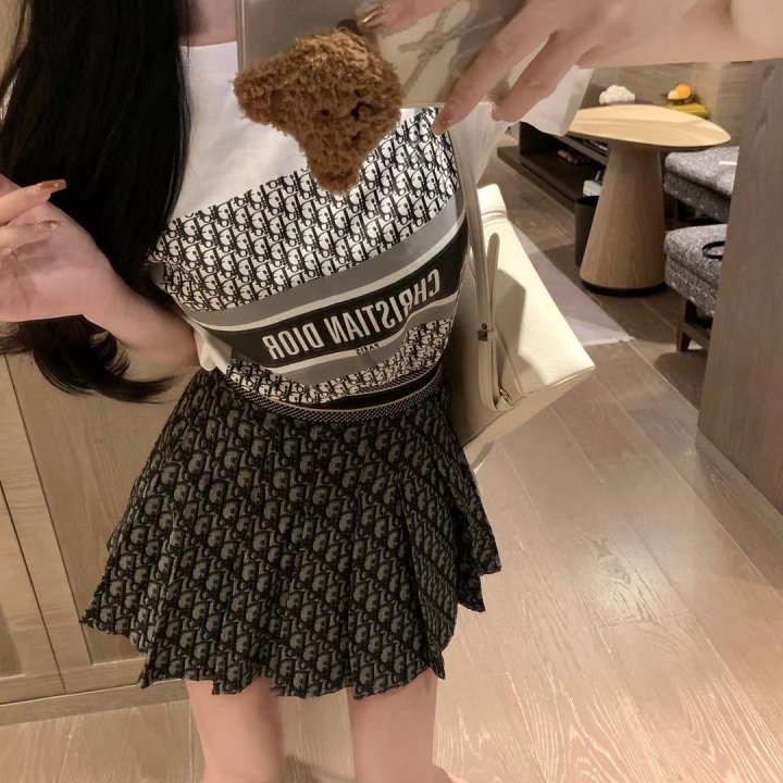 DIOR 디올 치마 반팔 셋트