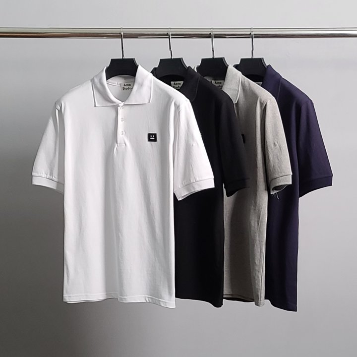 ACNE STUDIOS 아크네스튜디오 블랙와펜 PK 반팔 카라티