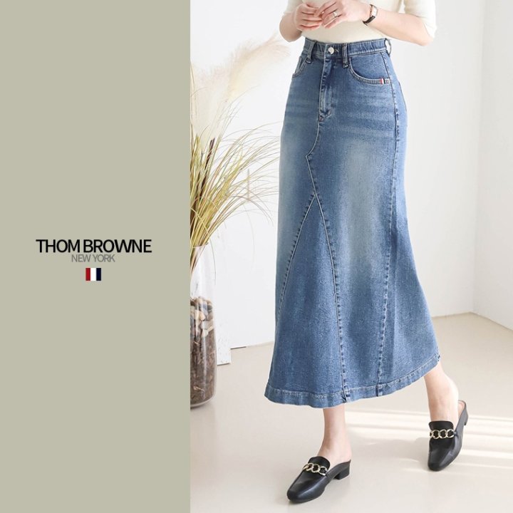 THOM BROWNE 톰브라운 롱 청스커트