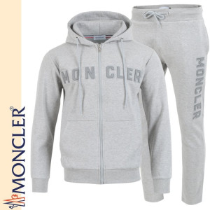 MONCLER 몽클레어 가죽 레터링 로고 후드집업 셋트