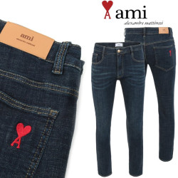 AMI 아미 진청 워싱 슬림진