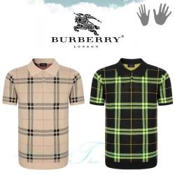 BURBERRY 버버리 체크카라 니트
