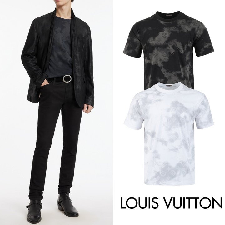 LOUIS VUITTON 루이비통 모노그램 워터그래픽 워싱 티셔츠