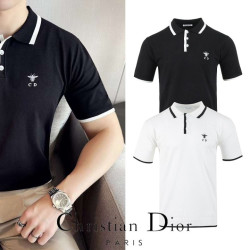 DIOR 디올 벌 자수 라이닝 카라 니트