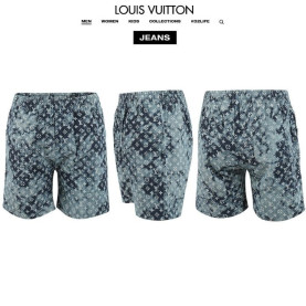 LOUIS VUITTON 루이비통 모노그램 데님 하프 팬츠