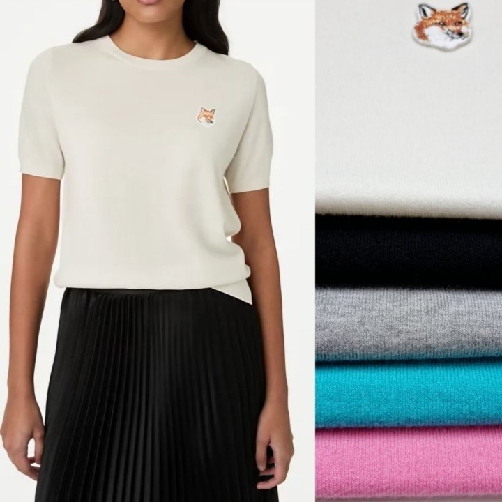 MAISON KITSUNE 메종키츠네 폭스헤드 반팔니트