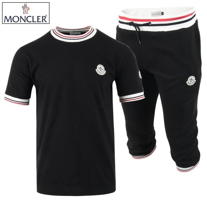 MONCLER 몽클레어 삼선 시보리 반팔 & 7부 셋트