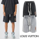 LOUIS VUITTON 루이비통 트렁크 로고 피그먼트 하프팬츠