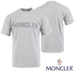 MONCLER 몽클레어 가죽 레터링 로고 반팔티