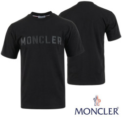 MONCLER 몽클레어 가죽 레터링 로고 반팔티
