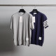 THOM BROWNE 톰브라운 프리미엄 4바 라운드 반팔 니트