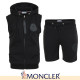 MONCLER 몽클레어 빅로고 민소매 후드집업 & 반바지 세트