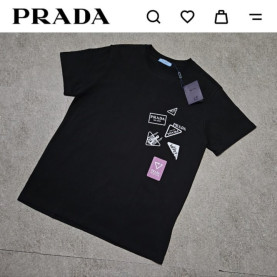 PRADA 프라다 멀티로고 라운드 티셔츠 2COLOR