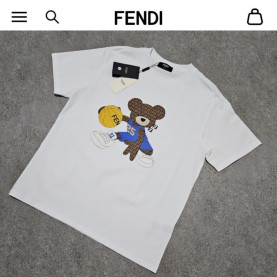 FENDI 펜디 베어프린팅 라운드 티셔츠