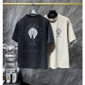 CHROME HEARTS 크롬하츠 피그먼트 말발굽 로고 티셔츠