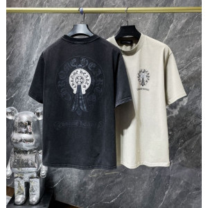 CHROME HEARTS 크롬하츠 피그먼트 말발굽 로고 티셔츠