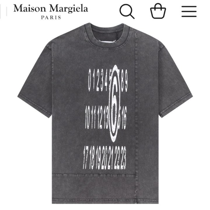 MAISON MARGIELA 메종마르지엘라 피그먼트 넘버 티셔츠