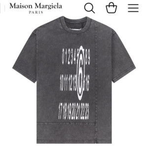 MAISON MARGIELA 메종마르지엘라 피그먼트 넘버 티셔츠