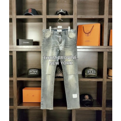 THOM BROWNE 톰브라운 리미티드 라벨 가죽패치 워싱 스크레치 빈티지청