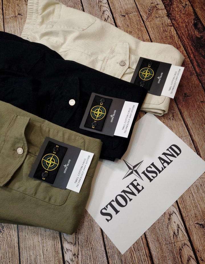 STONE ISLAND 스톤아일랜드 크링클 랩스 밴딩 카고 조거팬츠