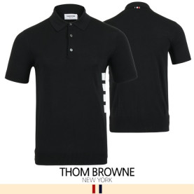 THOM BROWNE 톰브라운 사이드 4바 니트 카라티