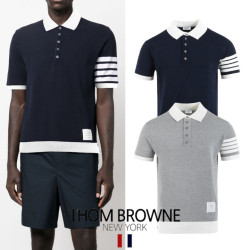 THOM BROWNE 톰브라운 4바 배색 카라 니트