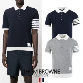 THOM BROWNE 톰브라운 4바 배색 카라 니트