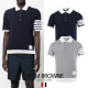 THOM BROWNE 톰브라운 4바 배색 카라 니트