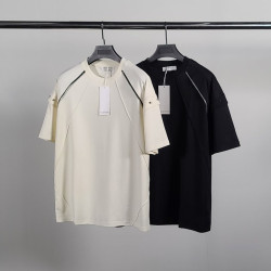 VALENTINO 발렌티노 사선지퍼 락스터드 반팔티