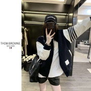 THOM BROWNE 톰브라운 사선 야구점퍼