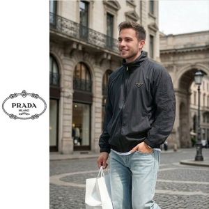 PRADA 프라다 셔링 바람막이 점퍼 2COLOR