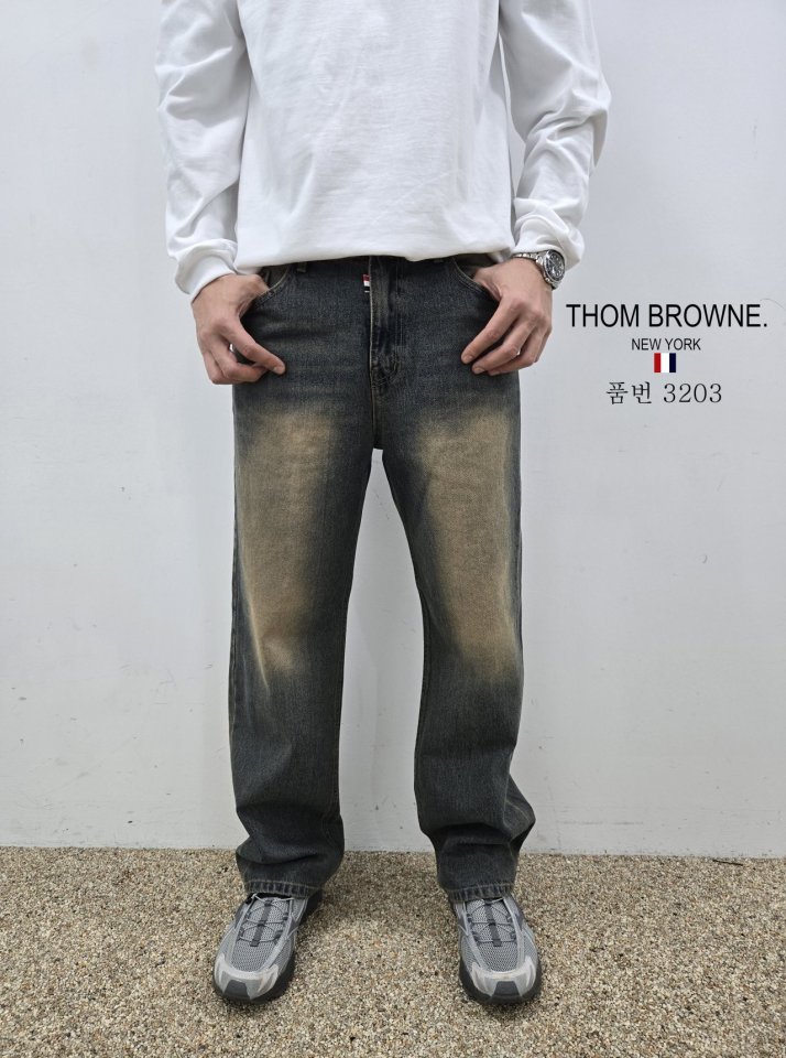 THOM BROWNE 톰브라운 세미와이드 청바지