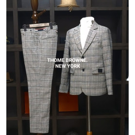 THOM BROWNE 톰브라운 뉴욕 글렌체크 삼선 슈트 셋트
