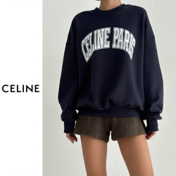 CELINE 셀린느 파리스 레터링 기모 맨투맨
