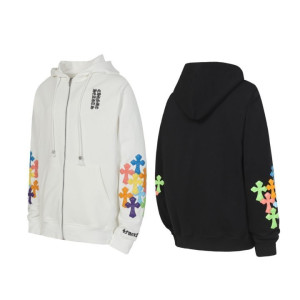 CHROME HEARTS 크롬하츠 멀티 컬러 크로스 후드집업