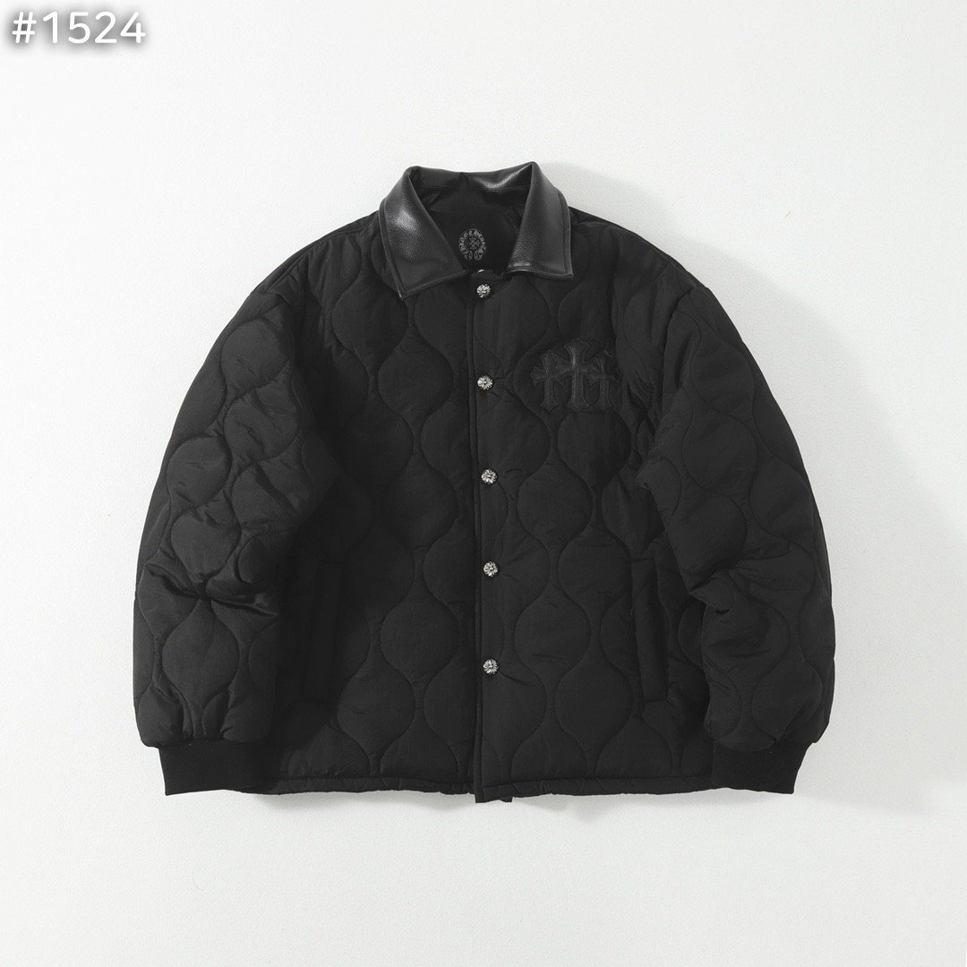 CHROME HEARTS 크롬하츠 트리플 레더 크로스 퀼팅 누빔 자켓