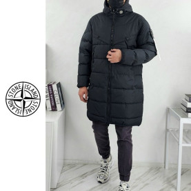 STONE ISLAND 스톤아일랜드 와펜 로고 크링 클랩스 롱패딩
